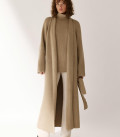 Teplo maxi length cardigan coat beige