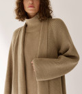 Teplo maxi length cardigan coat beige
