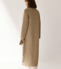 Teplo maxi length cardigan coat beige