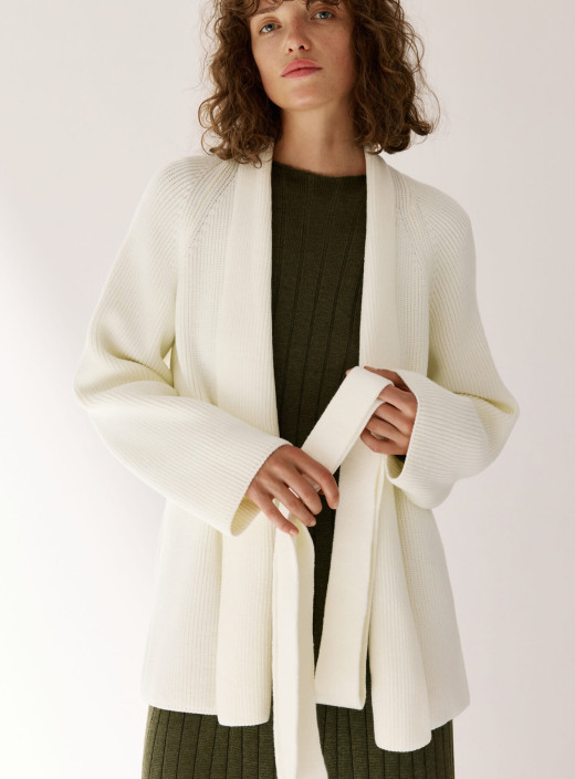 Кардиган-пальто средней длины Line молоко