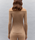 Топ с обнаженными плечами Nude карамель