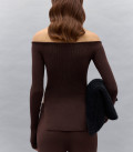 Топ с обнаженными плечами Nude шоколад