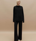 Костюм из свитера и брюк прямого кроя Endless черный