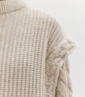 Kolos cable knit sweater light beige