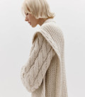 Kolos cable knit sweater light beige