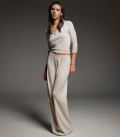 Jane set with flared trousers and jumper ivory