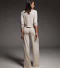 Jane set with flared trousers and jumper ivory