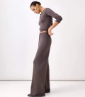 Jane set with flared trousers and jumper cappuccino