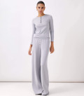 Jane set with flared trousers and jumper gray