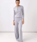 Jane set with flared trousers and jumper gray