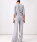 Jane set with flared trousers and jumper gray