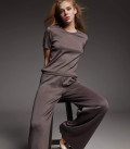 Jane-Moss trouser set with T-shirt cappuccino