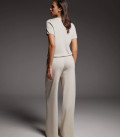 Jane-Moss trouser set with T-shirt ivory