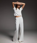 Jane-Moss trouser set with T-shirt milk