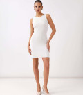 Kate mini dress with ribbed knit milk