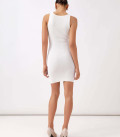 Kate mini dress with ribbed knit milk