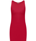 Kate mini dress with ribbed knit red