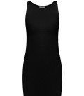 Kate mini dress with ribbed knit black