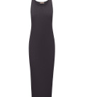 Kate midi dress with ribbed knit graphite