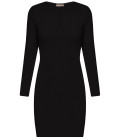 Cindy ribbed mini dress with zipper neckline black