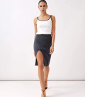 Naomi skirt with a slit graphite