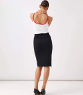 Naomi skirt with a slit black