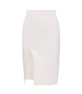 Naomi skirt with a slit milk