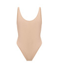 Sharon ribbed viscose bodysuit beige