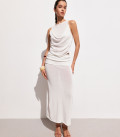 Skirt with a belt with a lapel Luna milk