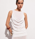 Skirt with a belt with a lapel Luna milk