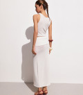 Skirt with a belt with a lapel Luna milk