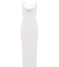 Theya dress in delicate viscose with an accent neckline milk