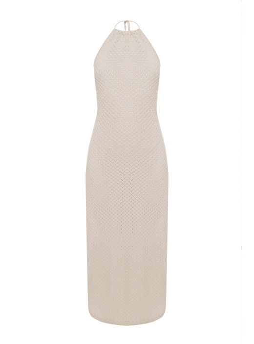 Платье ажурное с открытой спиной Leya айвори