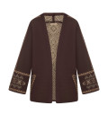 Medium length cardigan Sila Pokolin chocolate