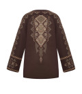 Medium length cardigan Sila Pokolin chocolate