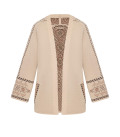 Medium length cardigan Sila Pokolin cream