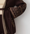 Medium length cardigan Sila Pokolin chocolate