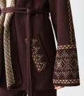 Medium length cardigan Sila Pokolin chocolate
