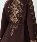 Medium length cardigan Sila Pokolin chocolate