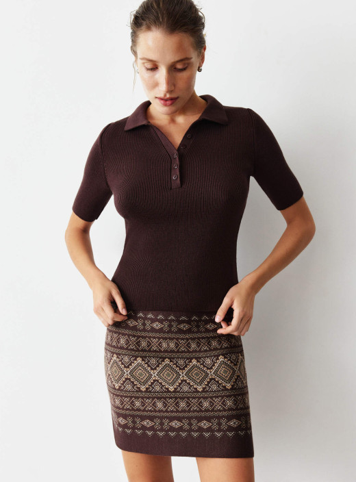 Футболка поло Grace шоколад