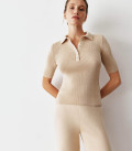 Tala straight-cut pants cream