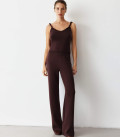 Tala straight-cut pants chocolate