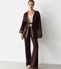 Tala straight-cut pants chocolate