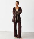 Tala straight-cut pants chocolate