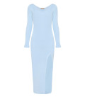 Dress with slit on the leg Evelyn light blue