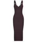 Dress with accent neckline Vivian chocolate