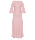 Openwork knit dress with sleeve Estelle powder