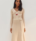 Dress with A-line skirt Stefania cream