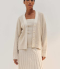 Mid-length pleated skirt Kamilla ivory