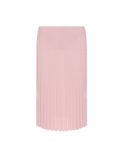 Mid-length pleated skirt Kamilla powder